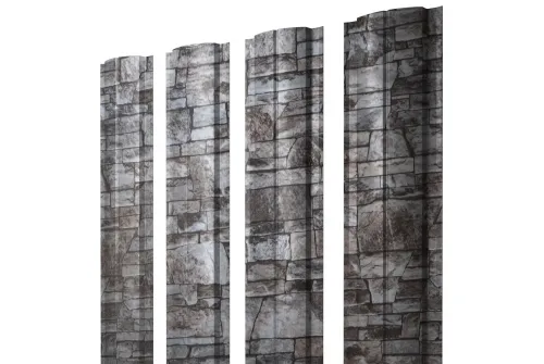 Штакетник Полукруглый Slim 0,45 Print Elite Fine Stone