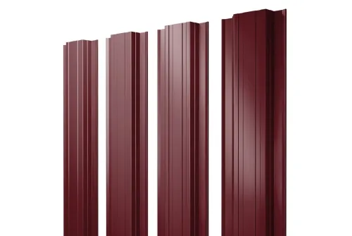 Штакетник Прямоугольный 0,5 PurLite Мatt RAL 3005 красное вино