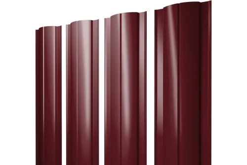 Штакетник Круглый 0,5 Satin Мatt RAL 3005 красное вино