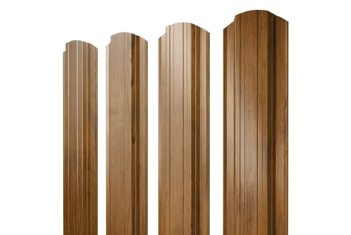 Штакетник Прямоугольный фигурный 0,45 Print Premium Golden Wood
