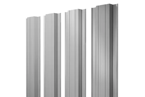 Штакетник Прямоугольный 0,5 Satin RAL 9006 бело-алюминиевый