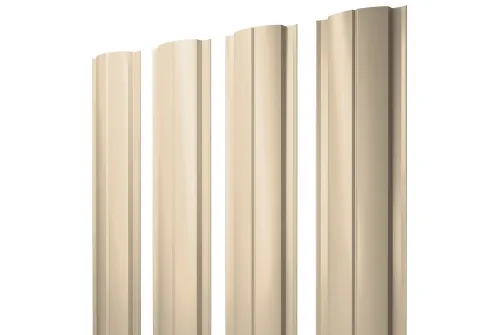 Штакетник Полукруглый Slim 0,45 PE RAL 1015 светлая слоновая кость
