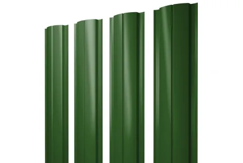 Штакетник Полукруглый Slim 0,45 PE RAL 6002 лиственно-зеленый