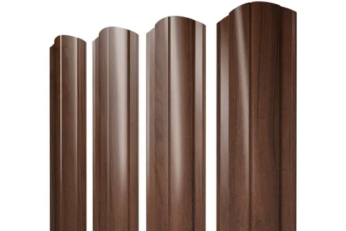 Штакетник Круглый фигурный 0,45 Print Elite Choco Wood