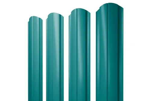 Штакетник Полукруглый Slim фигурный 0,45 PE RAL 5021 водная синь