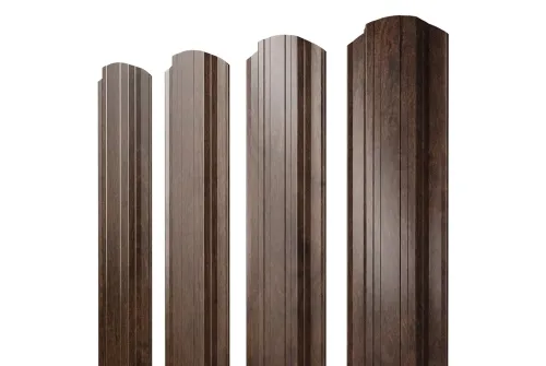 Штакетник Прямоугольный фигурный 0,45 Print-double Premium Antique Wood