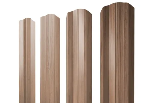 Штакетник М-образный B фигурный 0,45 Print Elite Honey Wood