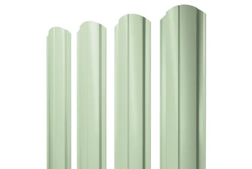 Штакетник Полукруглый Slim 0,45 PE RAL 6019 бело-зеленый