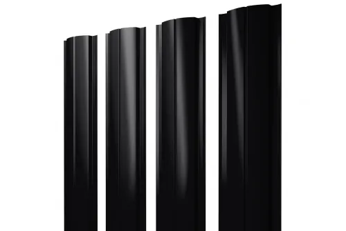 Штакетник Полукруглый Slim 0,45 Drap RAL 9005 черный