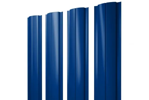Штакетник Полукруглый Slim 0,45 PE RAL 5002 ультрамариново-синий