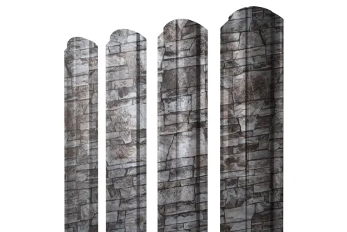Штакетник Полукруглый Slim фигурный 0,45 Print Elite Fine Stone