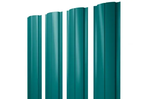 Штакетник Полукруглый Slim 0,45 PE RAL 5021 водная синь